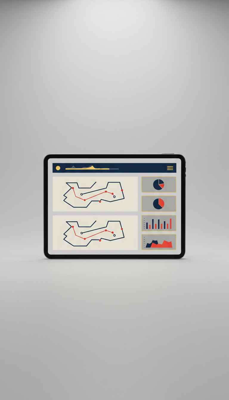 Digital Tracking Dashboard Tablet